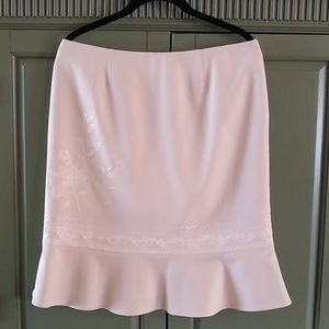 Oscar De La Renta embroidered ruffle skirt…